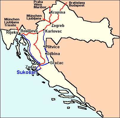 Croatia, road to Sukosan