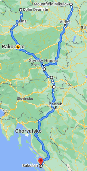 Cesta Česká republika - Sukošan